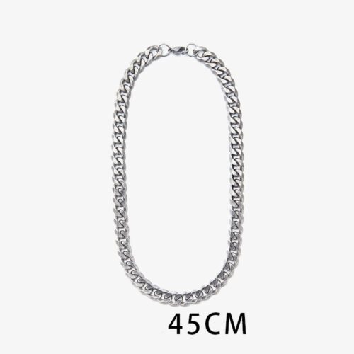 Cuban Coarse Elegance: Titanium Steel Necklace