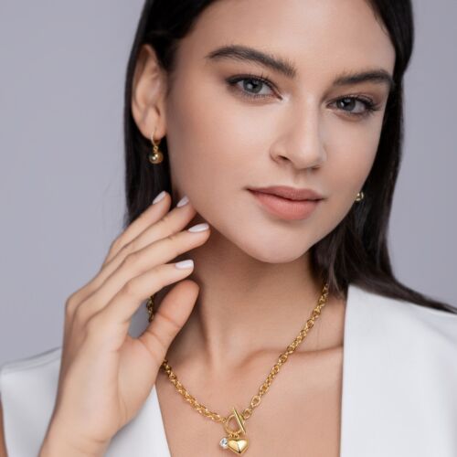 Meteor Wish - A Fashionable And Trendy Necklace Pendant Diamond Jewelry Necklace Set With 1-carat Moissanite S925 Sterling Silver And Gold Plating