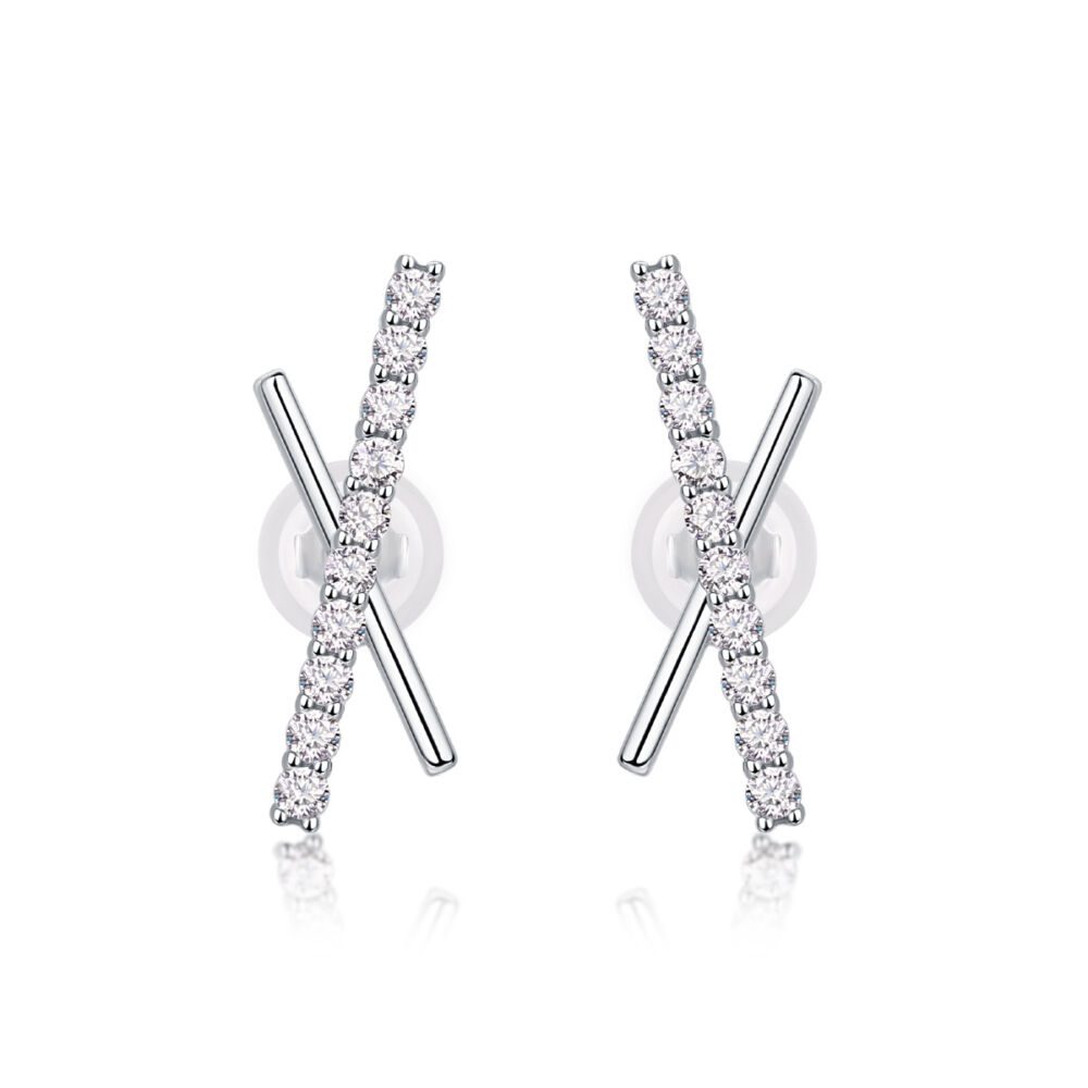 Sky Meteor Diamond Set Moissanite Silver Earrings Luxury Fashion Diamond Earrings Stud Earrings
