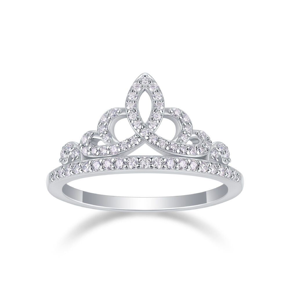 Crown Diamond Ring Luxury And Stylish Moissanite Silver Ring - Image 4