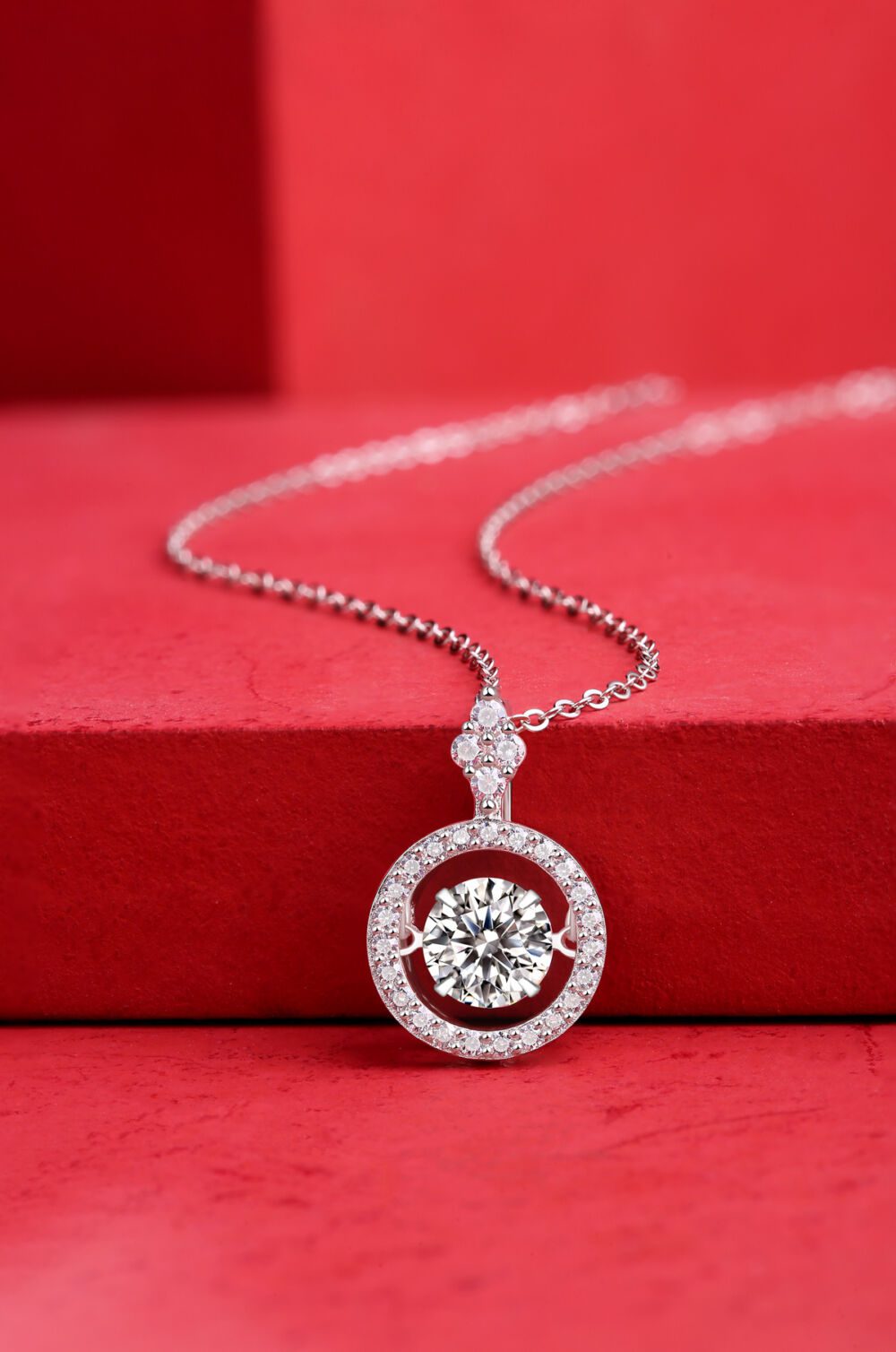 Touch - A Fashionable And Trendy Jewelry Necklace Pendant Set With 1-carat Moissanite S925 Sterling Silver And Platinum Plating - Image 2