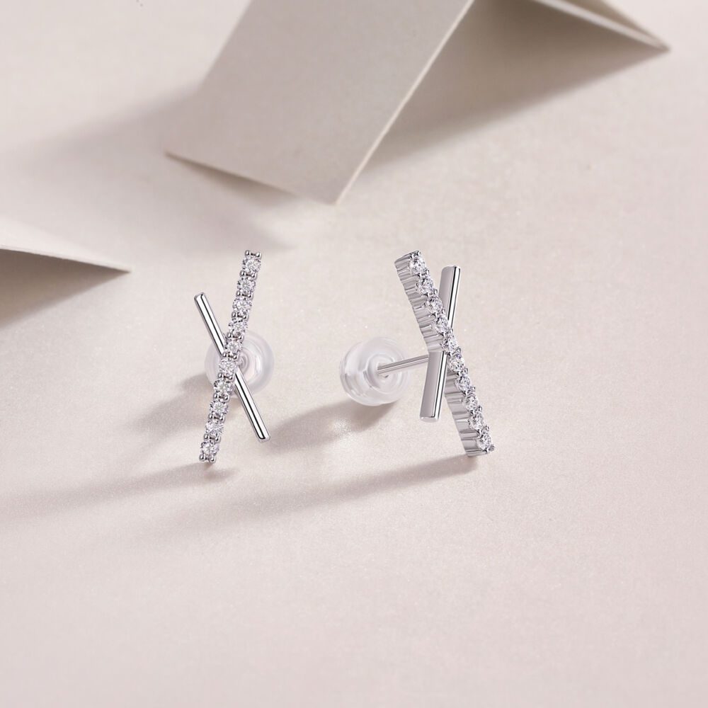 Sky Meteor Diamond Set Moissanite Silver Earrings Luxury Fashion Diamond Earrings Stud Earrings - Image 4