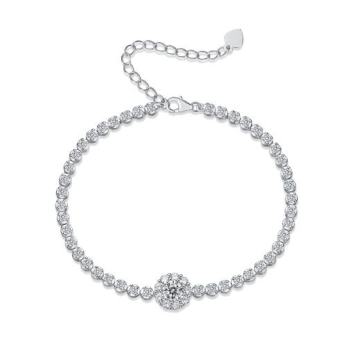 The Bridge Of Magpies Luxury Fashion Mosan Diamond Silver Jewelry Comparable To Natural Diamond Bracelet