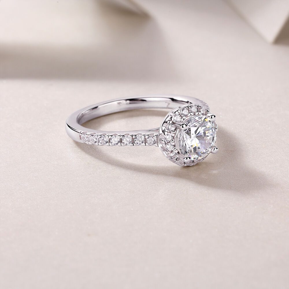 Hug Your Lover With A Large Diamond Ring Luxury Fashion Set With Moissanite Silver Ring - Image 6