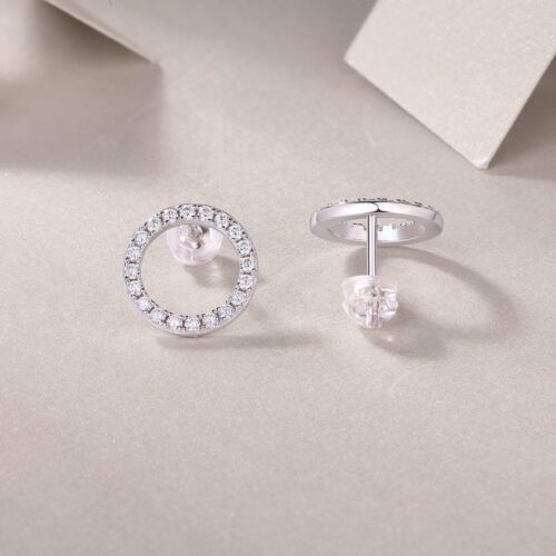 Celeste Circle Studs – Radiant Simplicity in Silver