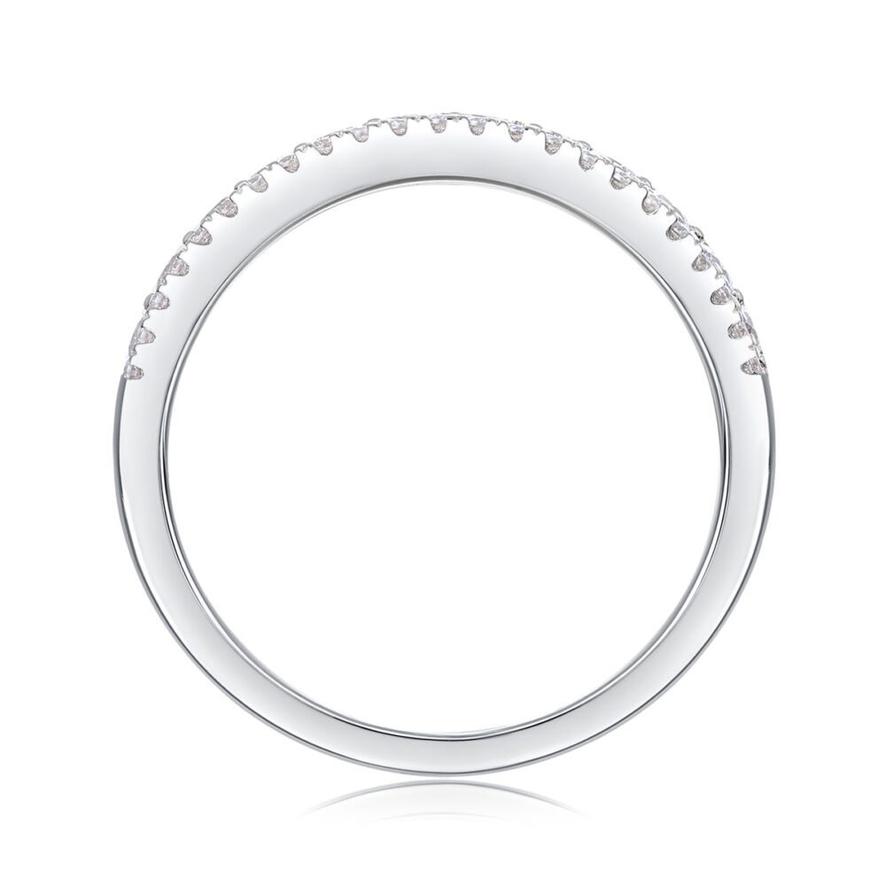 Luxury Fashion Multi-row Diamond Ring With Moissanite Silver Ring - Image 3
