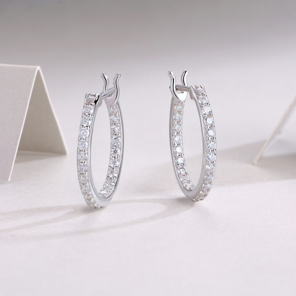 Streamer Diamond Set With Moissanite Silver Earrings Luxury Fashion Diamond Earrings Stud Earrings