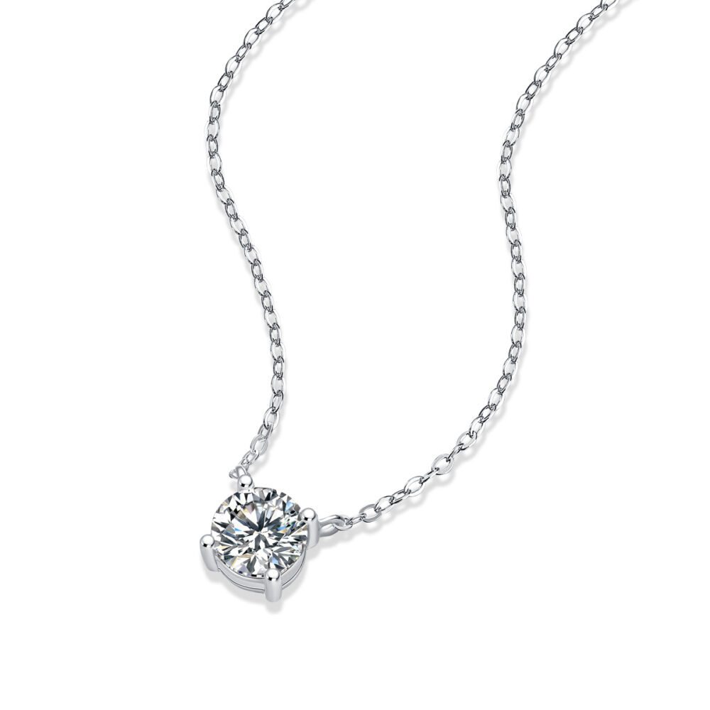 My Heart Will Last Forever - Affordable Diamond Jewelry Necklace Pendant Set With 1-carat And 2-carat Moissan Diamonds, S925 Sterling Silver And Platinum Plating. Fashionable And Trendy Jewelry - Image 5