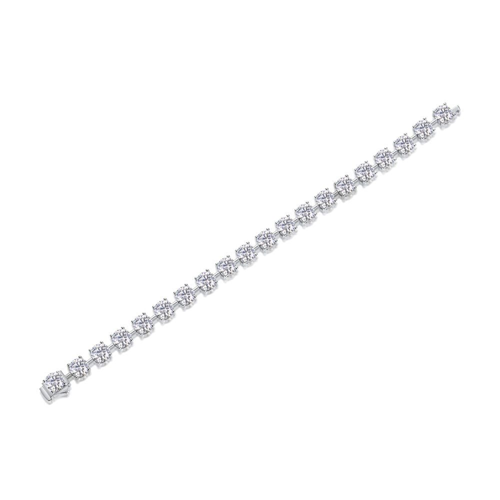 About Time Luxury Fashion Mossan Diamond S925 Silver Bracelet Comparable To Natural Diamonds