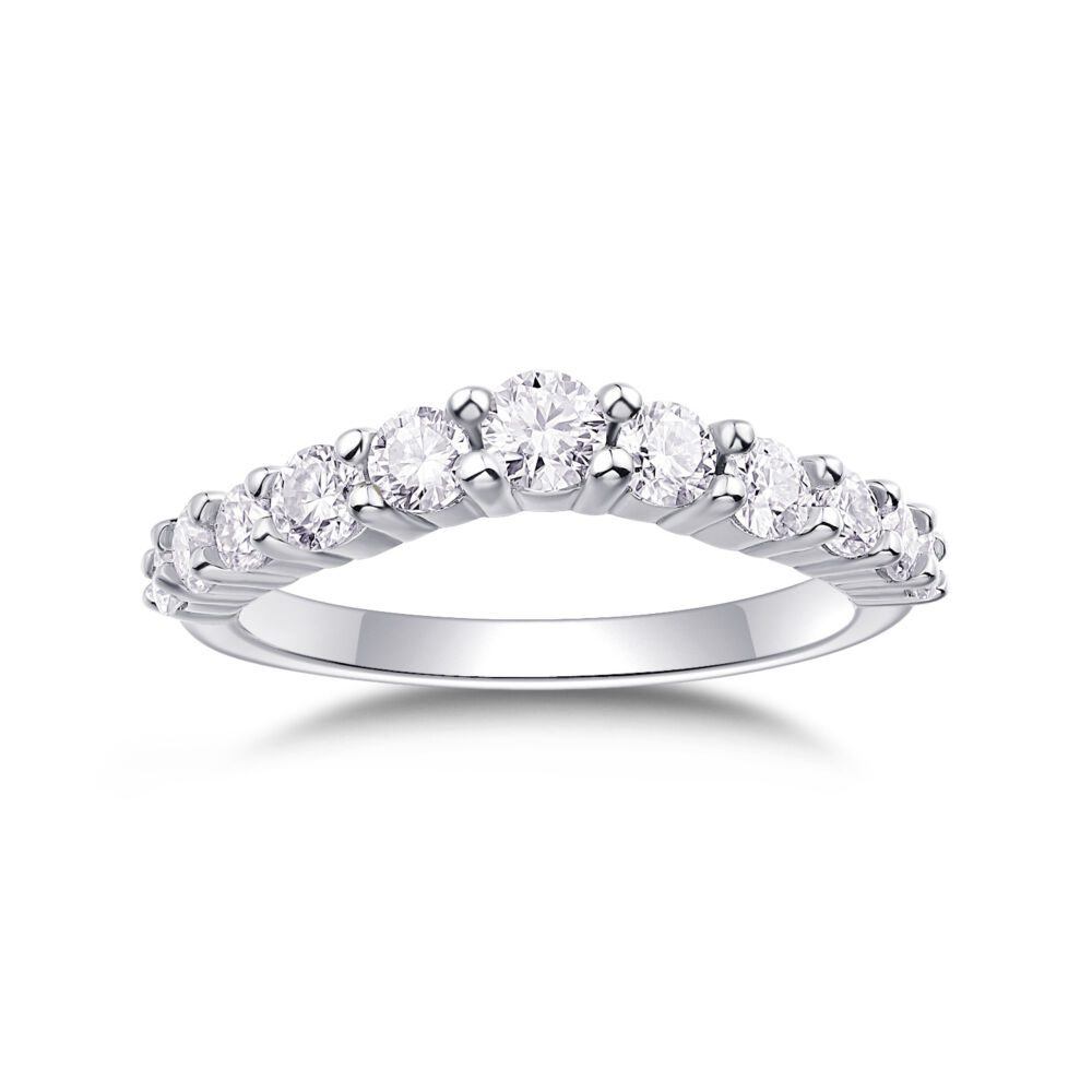Crown Diamond Ring Wedding Ring Luxury Fashion Set Moissanite Silver Ring - Image 3