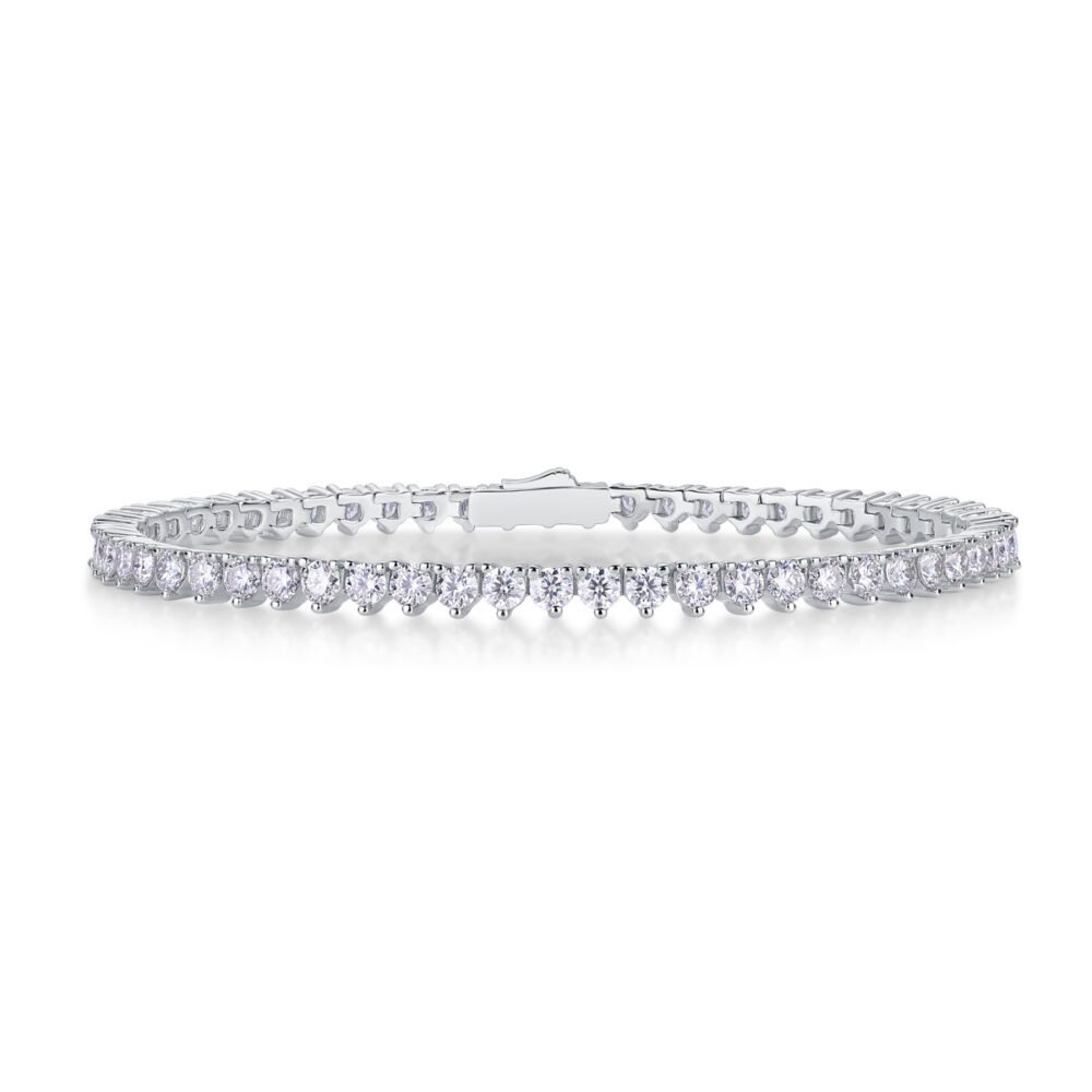 Mark Luxury Fashion Mosan Diamond S925 Silver Bracelet Comparable To Natural Diamonds - Image 2