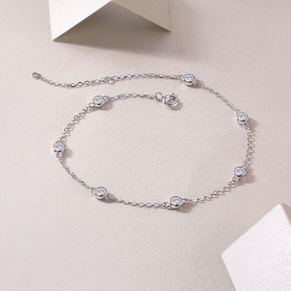 Smart Bubble Luxury Fashion Mossan Diamond S925 Silver Bracelet Comparable To Natural Diamonds - Image 3