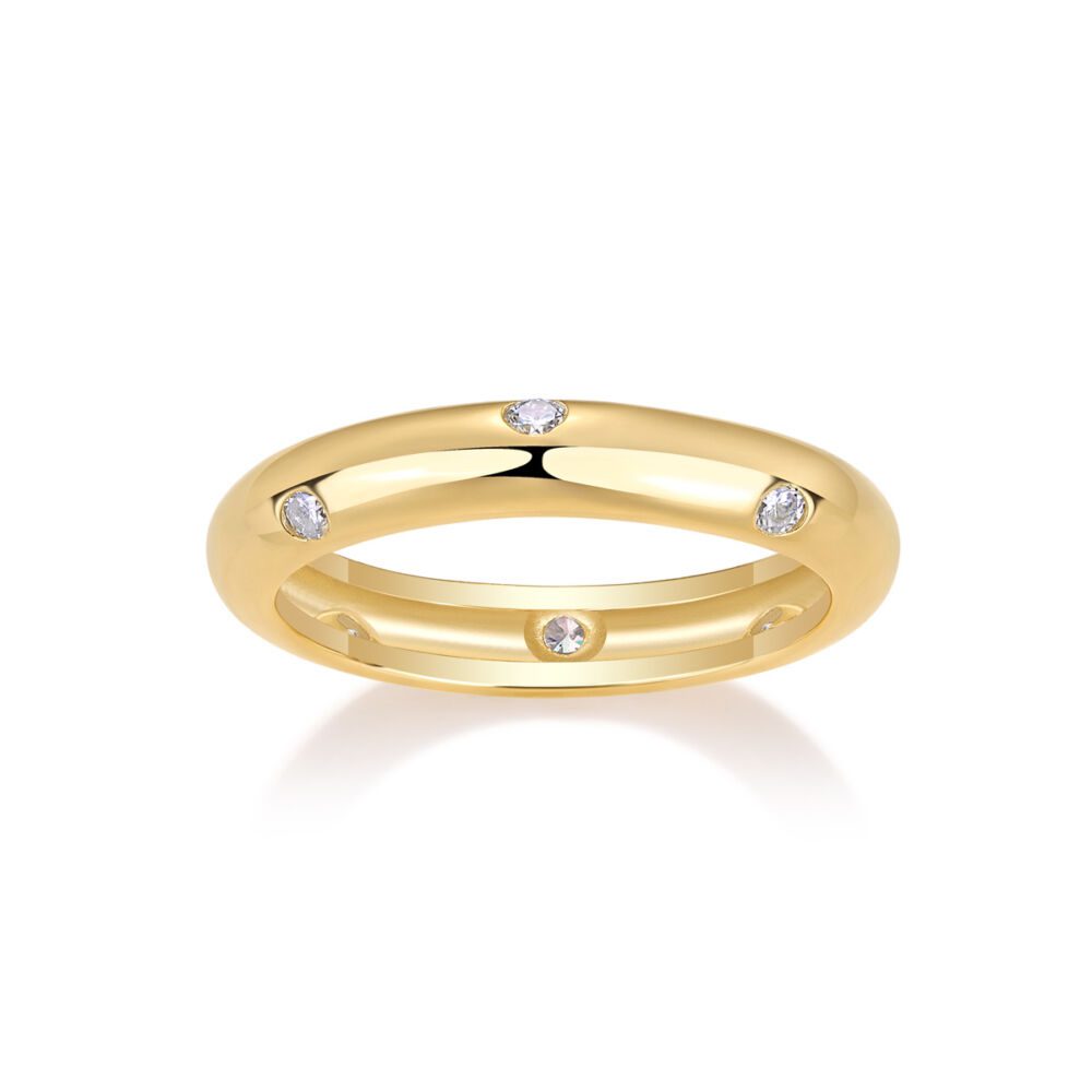 Starry Diamond Ring Wedding Ring Luxury Fashion Moissanite Silver Ring - Image 4