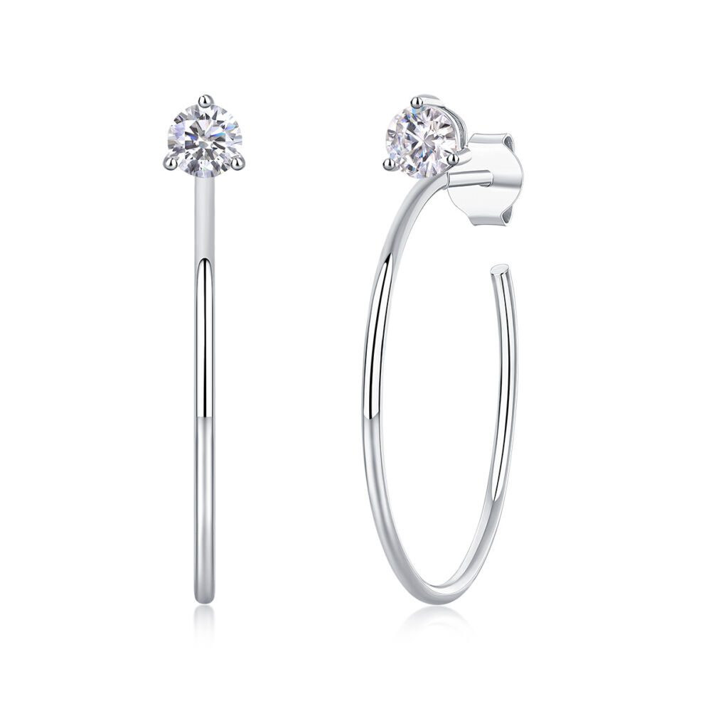 Graceful Afternoon Diamond Set Moissanite Silver Earrings Luxury Fashion Diamond Earrings Stud Earrings - Image 2