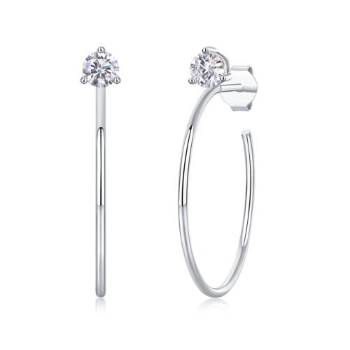 Graceful Afternoon Diamond Set Moissanite Silver Earrings Luxury Fashion Diamond Earrings Stud Earrings