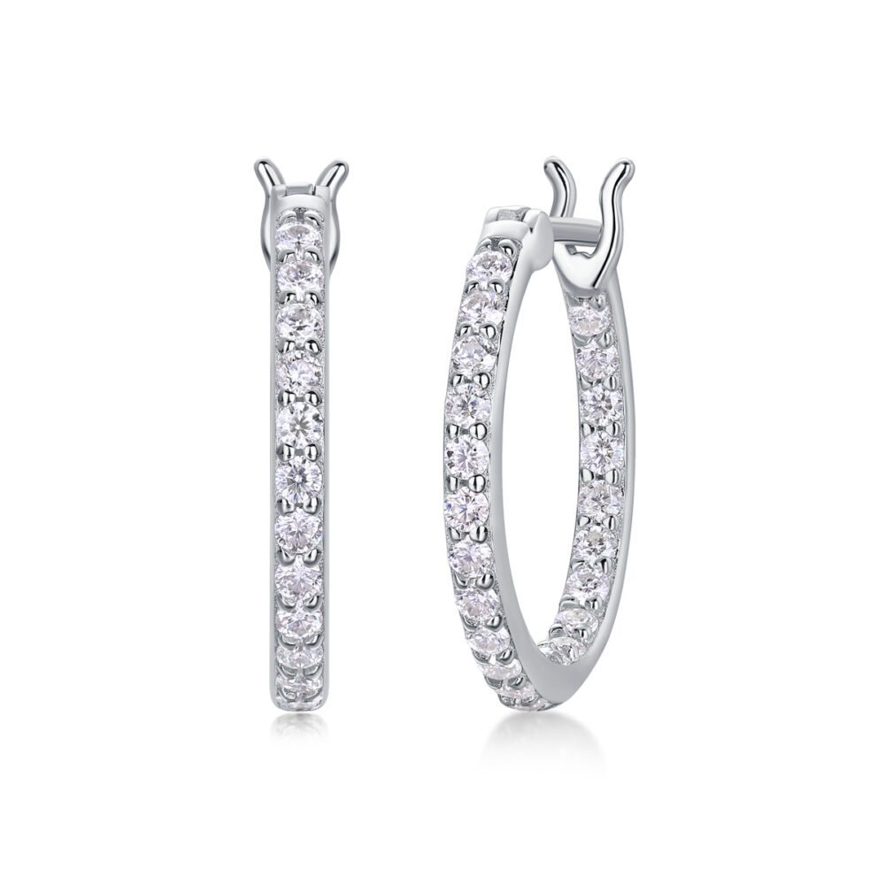 Streamer Diamond Set With Moissanite Silver Earrings Luxury Fashion Diamond Earrings Stud Earrings - Image 2