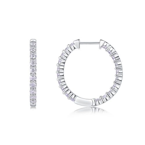 Moonwake Hoops  Ethereal Sparkle in S925 Silver
