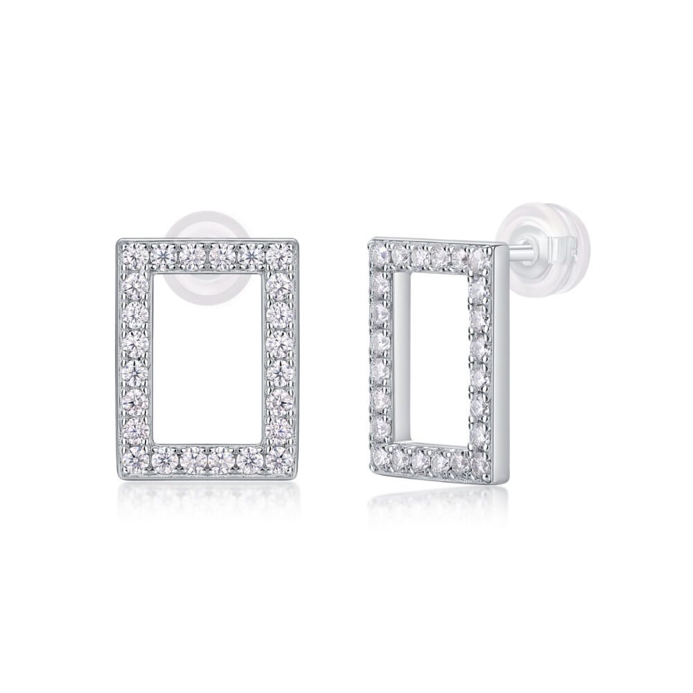 In Full Swing - Fashionable And Affordable Jewelry With Moissanite S925 Sterling Silver And Platinum-plated Stud Earrings - Image 6