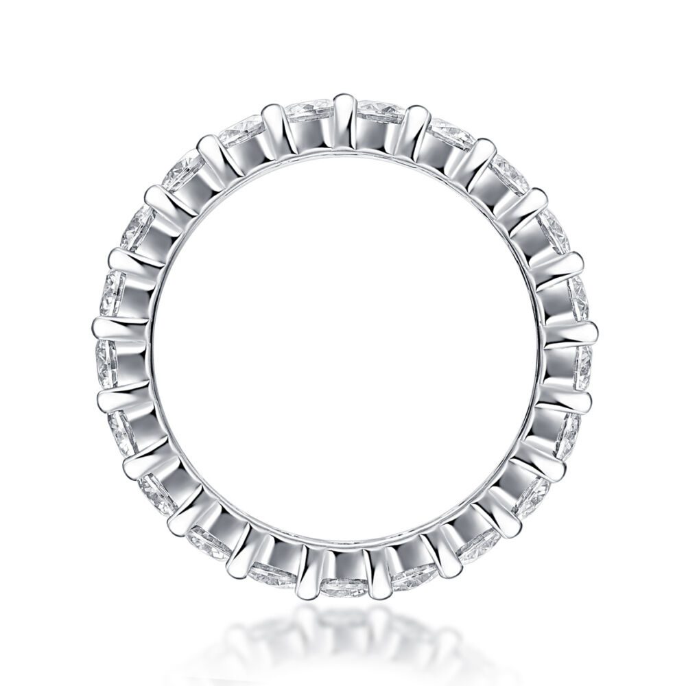 Luxury Fashion Diamond Ring, Row Diamond Ring, Moissanite Silver Ring, Jewelry - Image 7