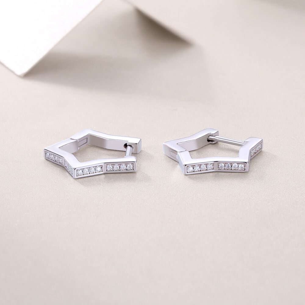 Galaxy Wandering Diamond Set Moissanite Silver Earrings Luxury Fashion Diamond Earrings Stud Earrings - Image 4