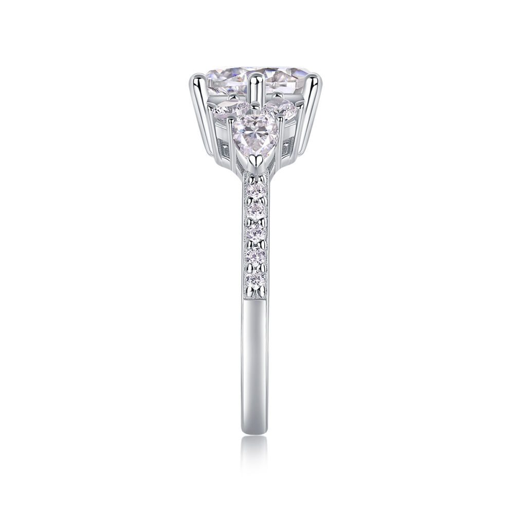 Luxury Fashion Diamond Ring Moissanite Silver Ring - Image 6