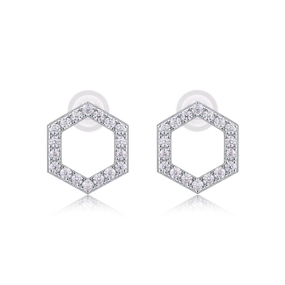Empowering The Future - Fashionable, Trendy And Affordable Jewelry With Moissanite S925 Sterling Silver And Platinum-plated Stud Earrings - Image 3