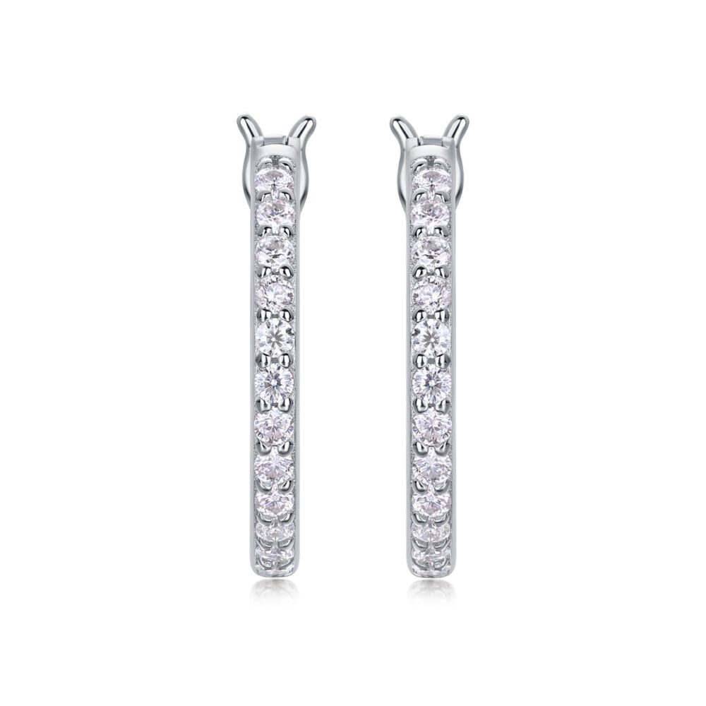 Streamer Diamond Set With Moissanite Silver Earrings Luxury Fashion Diamond Earrings Stud Earrings - Image 3