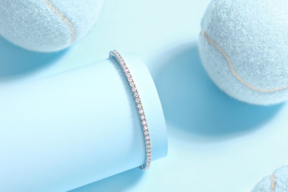 One Of A Kind Luxury Fashion Mosan Diamond Silver Jewelry Comparable To Natural Diamond Bracelet - Image 3