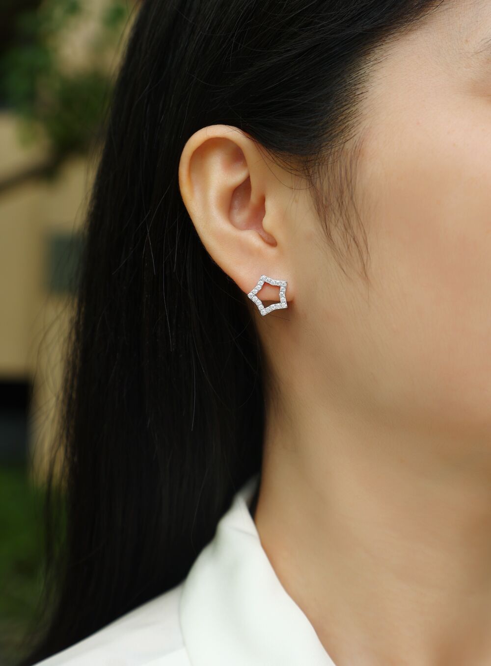 Tonight's New Star - S925 Moissanite Sterling Silver Earrings With Platinum-plated Stud Earrings, Fashionable, Trendy And Affordable Jewelry - Image 6