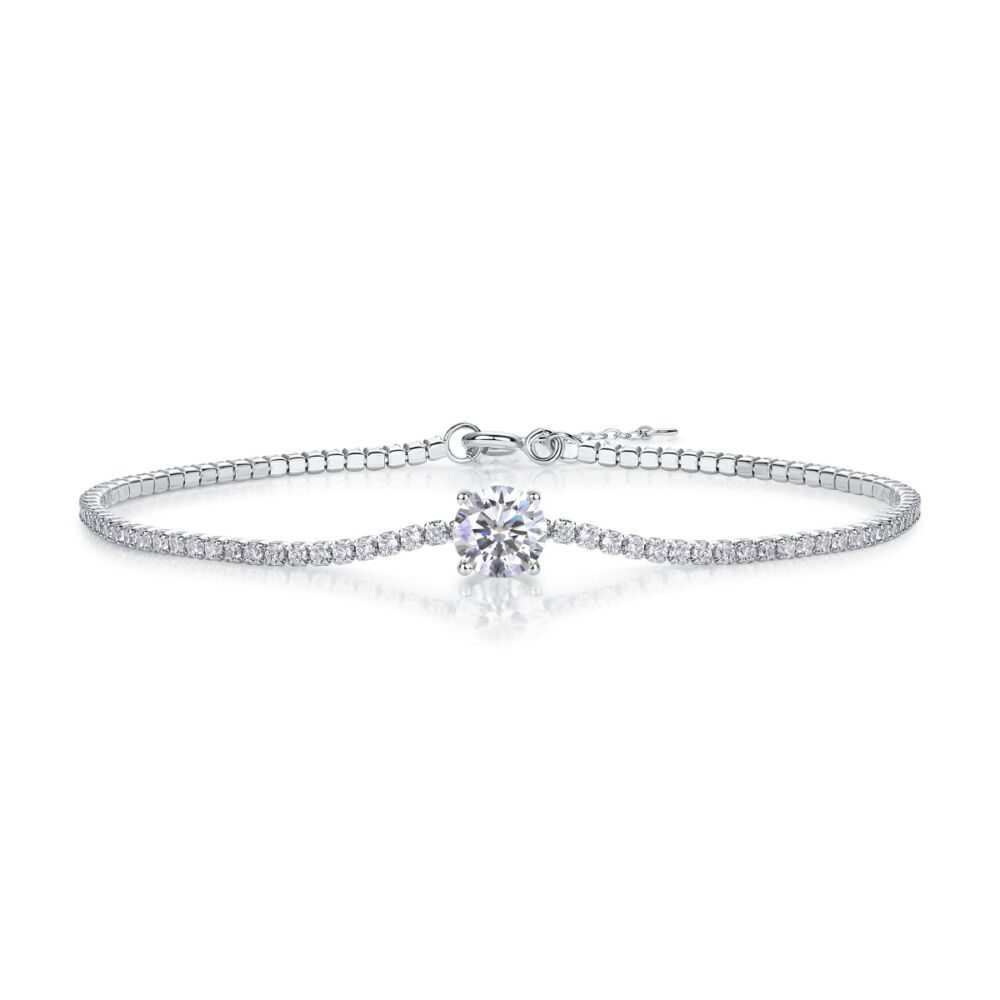 Dawn Dew Beads Luxury Fashion Mossan Diamond Silver Jewelry Comparable To Natural Diamond Bracelet - Image 2