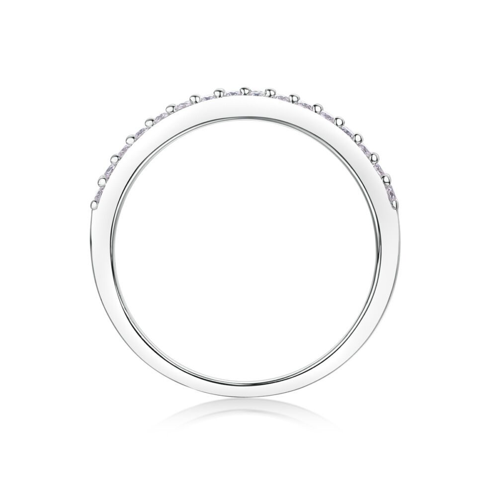 Luxury Fashion Double Row Diamond Ring With Moissanite Silver Ring - Image 3
