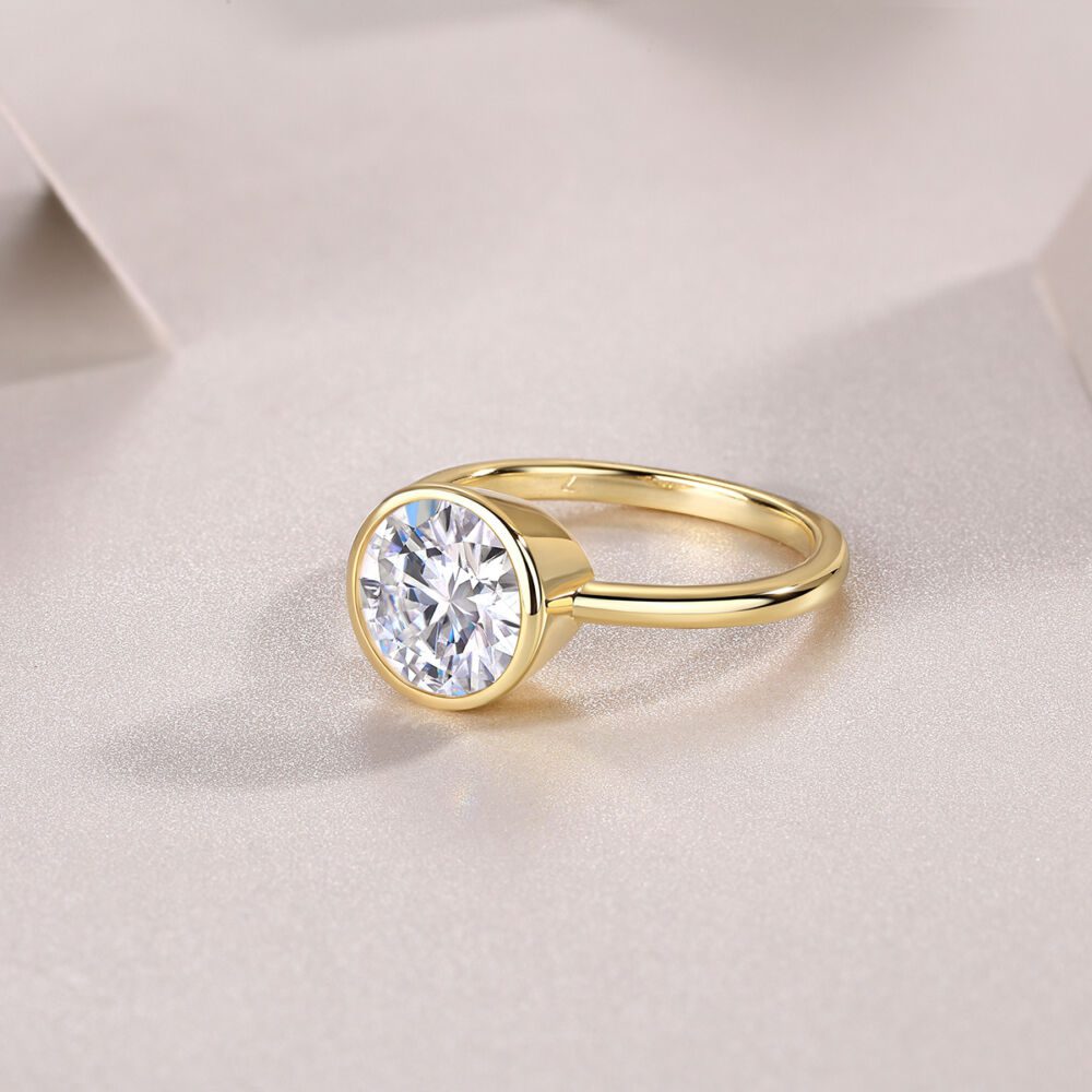 Time Bubble Large Diamond Ring Luxury Fashion Set Moissanite Silver Ring - Image 6