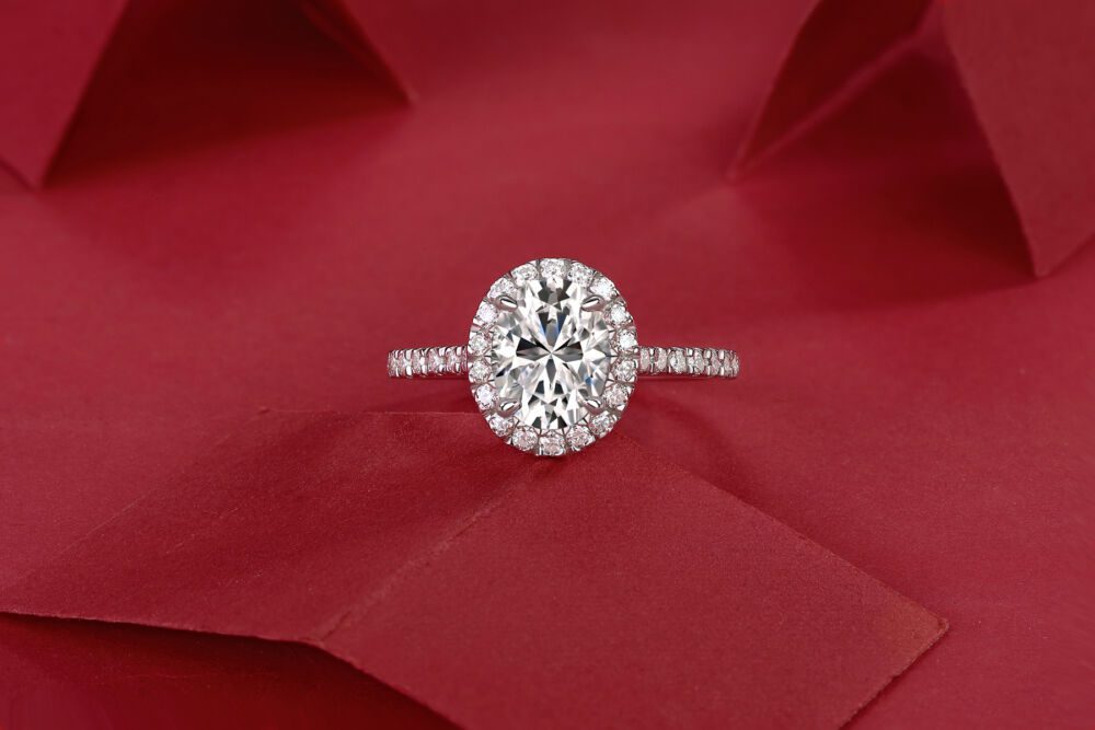 Audrey Large Diamond Ring Luxury Fashion Set Moissanite Silver Ring - Image 2