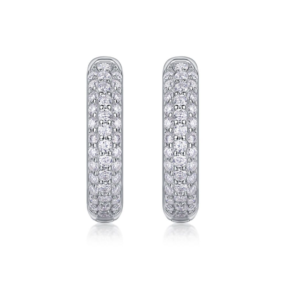 Corner Star Diamond Set Moissanite Silver Earrings Luxury Fashion Diamond Earrings Stud Earrings