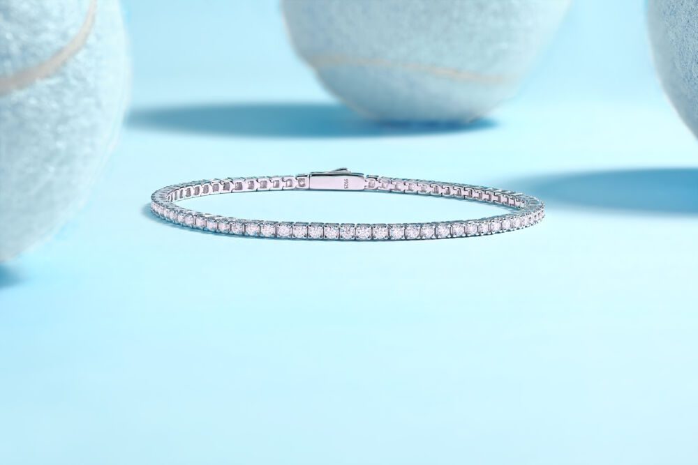 One Of A Kind Luxury Fashion Mosan Diamond Silver Jewelry Comparable To Natural Diamond Bracelet - Image 4