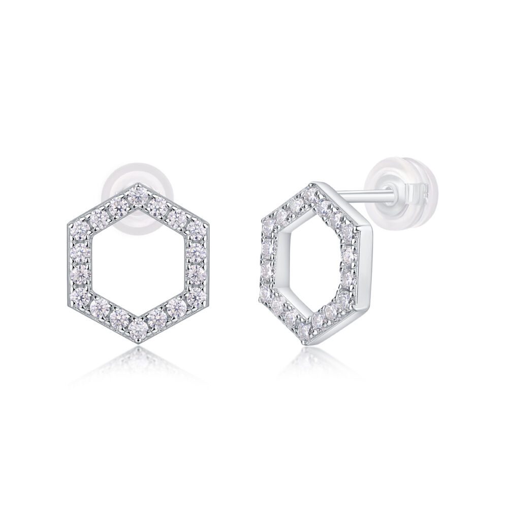 Empowering The Future - Fashionable, Trendy And Affordable Jewelry With Moissanite S925 Sterling Silver And Platinum-plated Stud Earrings - Image 4