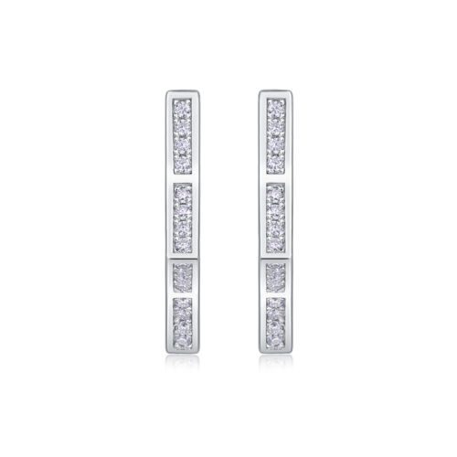 Galaxy Wandering Diamond Set Moissanite Silver Earrings Luxury Fashion Diamond Earrings Stud Earrings