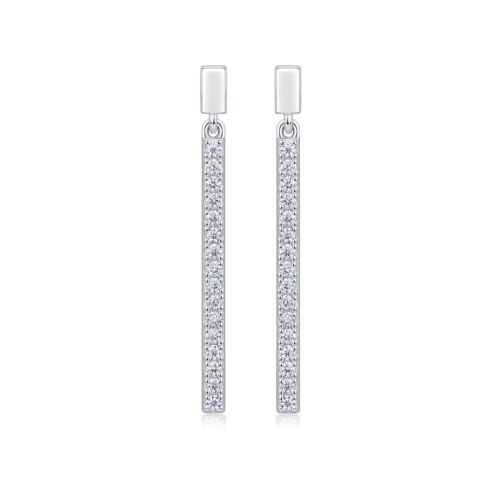 Jumping Diamond Set Moissanite Silver Earrings Luxury Fashion Diamond Earrings Stud Earrings