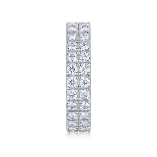 Multi-row Diamond Ring Luxury Fashion Set Moissanite Silver Ring