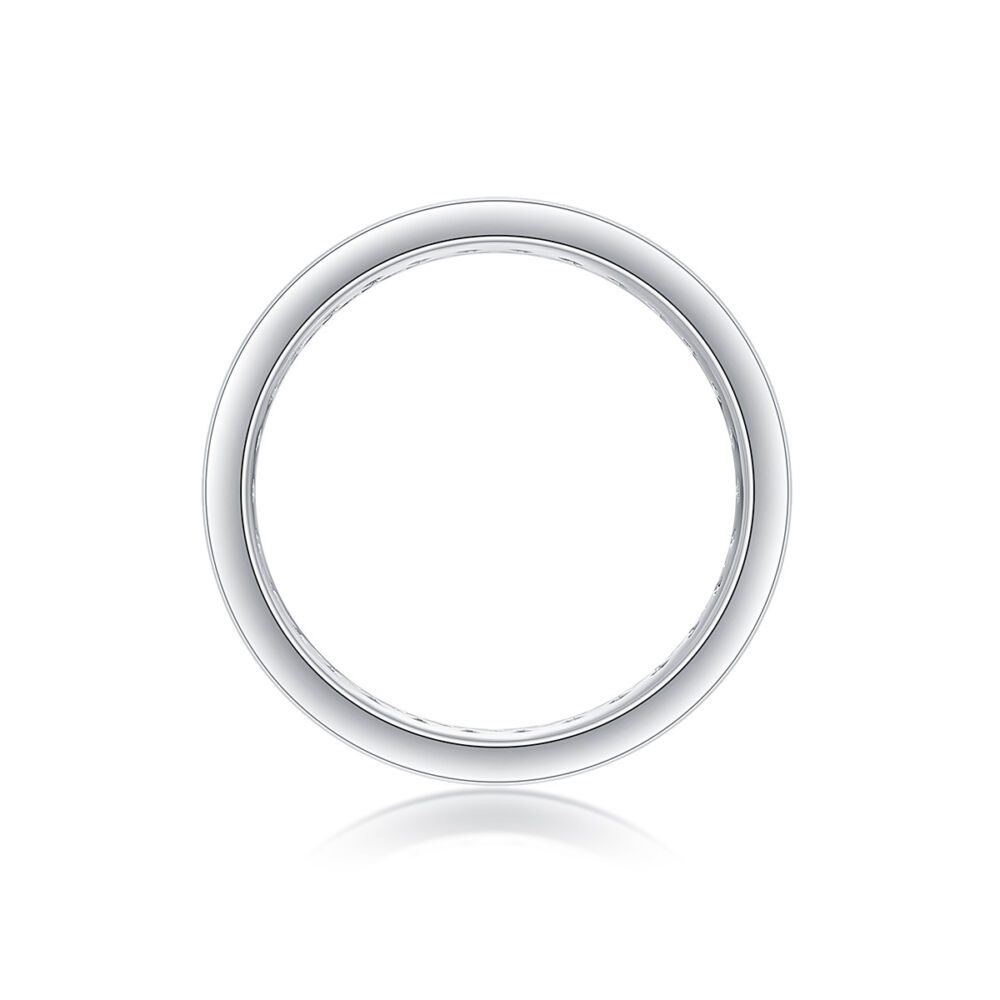 Diamond Ring Luxury Fashion Set Moissanite Silver Ring - Image 4