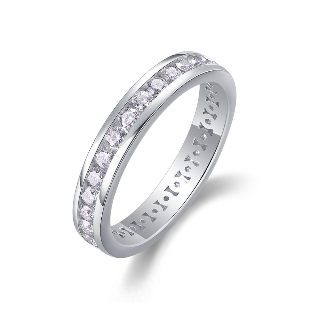 Diamond Ring Luxury Fashion Set Moissanite Silver Ring - Image 2