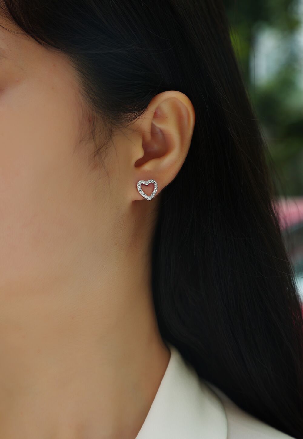 From The Heart - Fashionable, Trendy And Affordable Jewelry With Moissanite S925 Sterling Silver And Platinum-plated Stud Earrings - Image 3