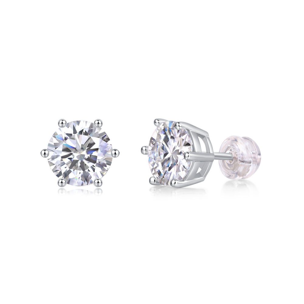 Whisperlight – Luxury Moissanite Stud Earrings in Silver - Image 4