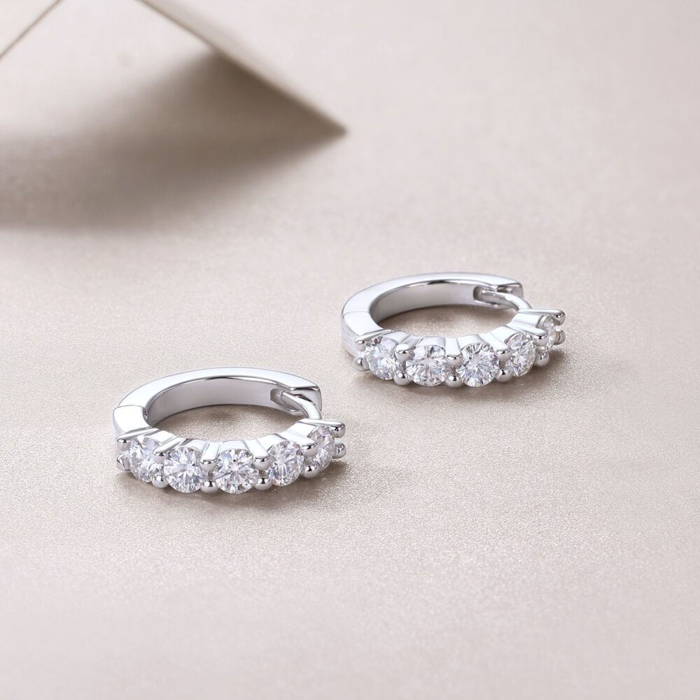 Dawn Diamond Set With Moissanite Silver Earrings Luxury Fashion Diamond Earrings Stud Earrings - Image 4