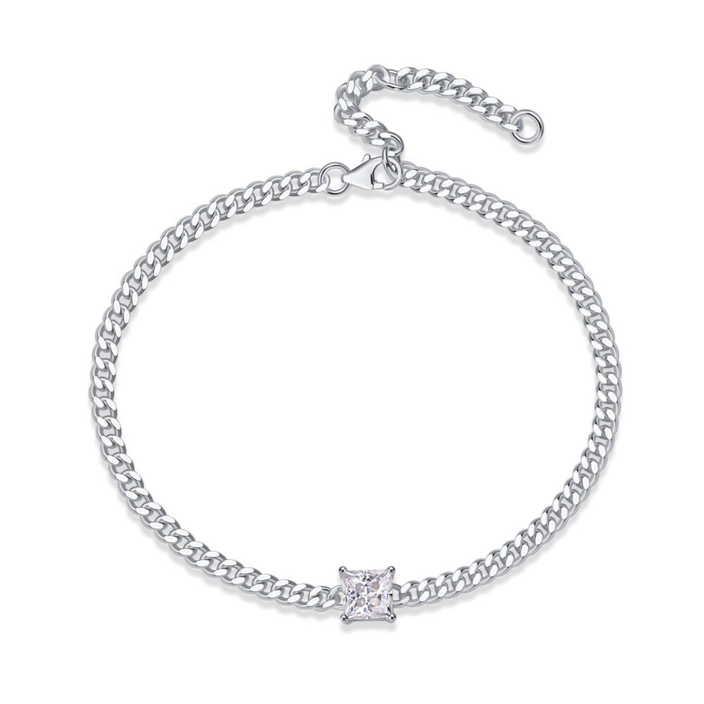 Resolute Luxury Fashion Mossan Diamond S925 Silver Bracelet - Image 2