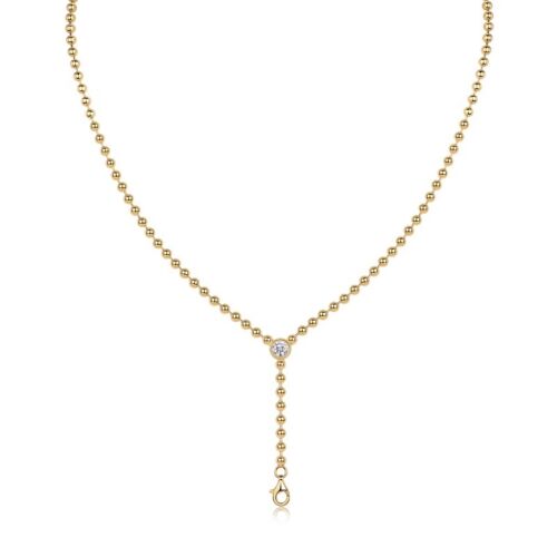 Time Interlaced - A Trendy Diamond Jewelry Necklace Pendant Set With 0.5-carat Moissanite S925 Sterling Silver And Gold Plating