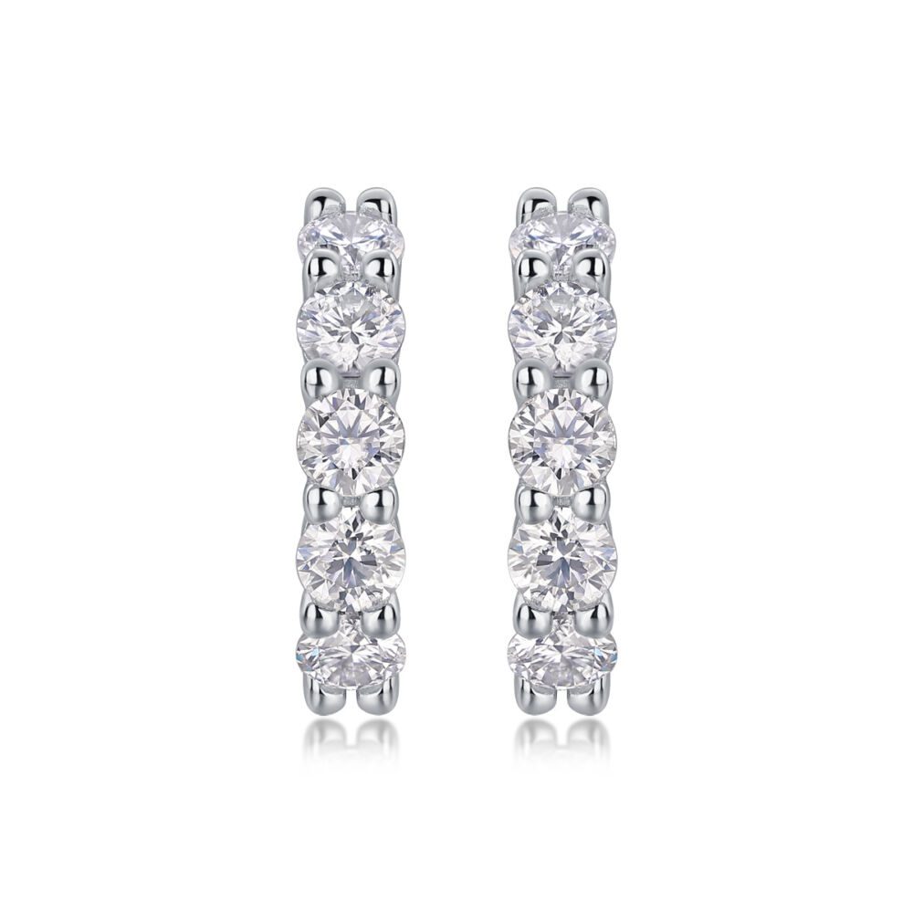 Dawn Diamond Set With Moissanite Silver Earrings Luxury Fashion Diamond Earrings Stud Earrings