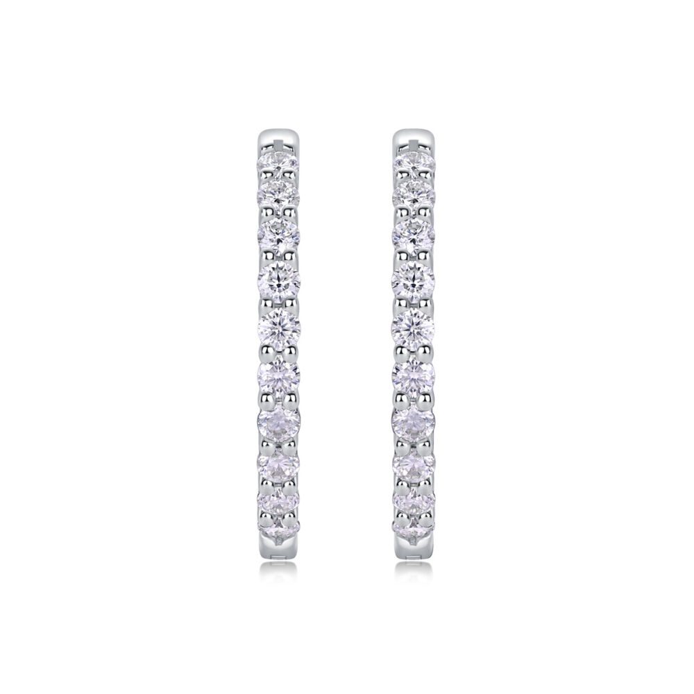 Moonwake Hoops  Ethereal Sparkle in S925 Silver