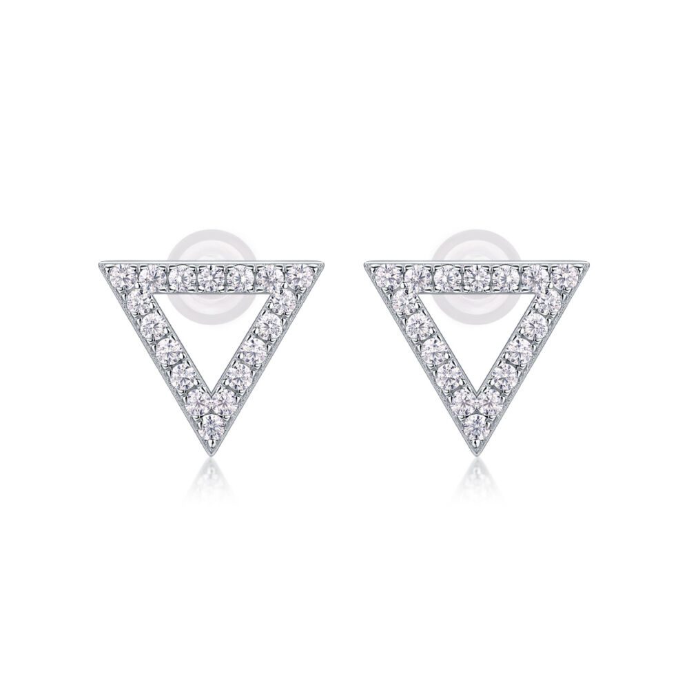 Unique - Set With Moissanite S925 Sterling Silver And Platinum-plated Stud Earrings, Fashionable, Trendy And Affordable Jewelry - Image 6