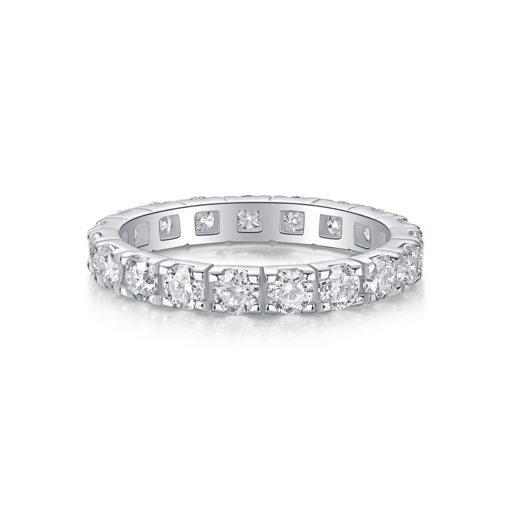 Starry Sky Diamond Ring Luxury Fashion Set Moissanite Silver Ring